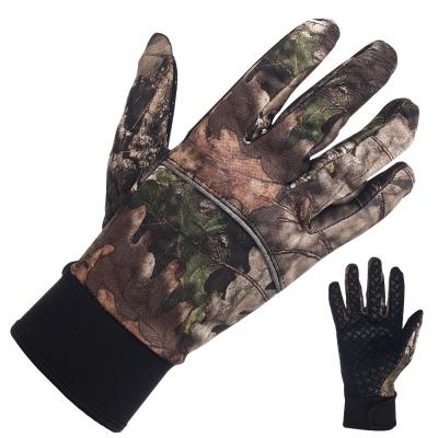 China Wholesale Warm Outdoor Plush Mountaineering Winter Skiing Tactical Gloves Camouflage Hunting Gloves for sale