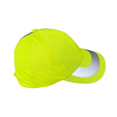 China FLASH Rendering LED Warning High Quality Fluorescent Reflective Safety Hat High Visibility Breathable Reflective Safety Stripes for sale