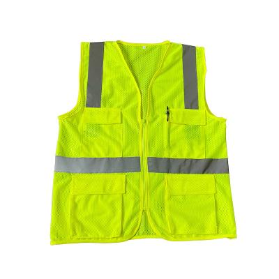 China FLASH High Quality Working LED High Visible Safety Vest Patch With Reflective Pocket Safety Guard Barring Vest Clothing for sale