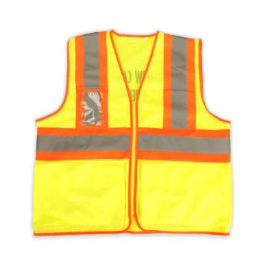 China Factory Yellow Breathable Mesh Fabric Reflective Safety Vest High Quality With Pocket for sale