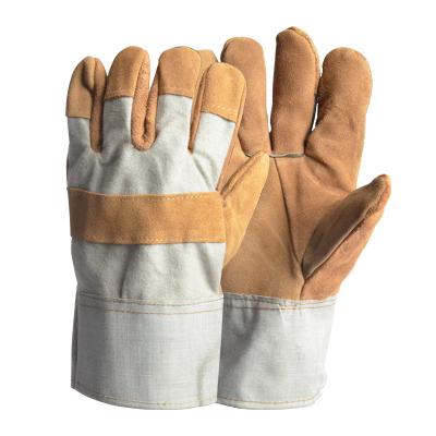 China Wholesale Anti Scalding Lash Semi Leather Welding Gloves Electric Welding Gloves Wear Resistant And Heat Insulation for sale