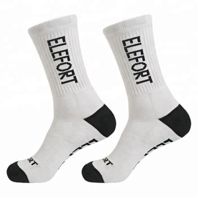 China Custom Wholesale Antibacterial Bamboo Sport Sock Crew Socks With Logo for sale