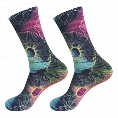 China Adults Antibacterial Custom Cotton Fashion Digital Printing Socks for sale