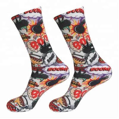 China 360 Sublimation Digital Printing Antibacterial Custom Athletic Socks for sale