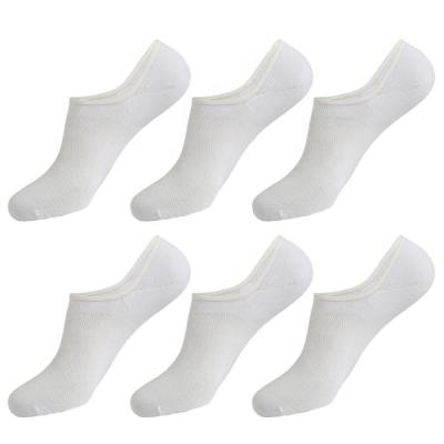 China 2019 Hot Sale Cheap Antibacterial Amazon No Show Breathable Casual Invisible Coating Non-slip Crew Cotton Boat Socks for sale