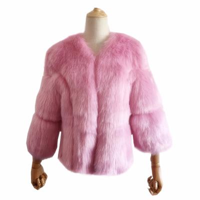 China Wholesale QUICK DRY High Quality Faux Fur Coat Women Fashion Fox Fur Coat Woman Winter Fur Coats for sale