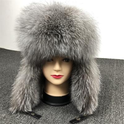 China breathable & Wholesale Winter Waterproof Women Fur Hat Fox Fur Hat Russia Bomber Warm Fluffy Fur Hat Real for sale