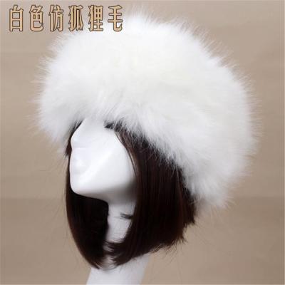 China breathable & Russia Hot Selling Women's Faux Fox Fur Headband Headband Custom Made Warm Winter Women's Fur Hat for sale