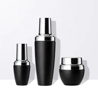 China Luxury cosmetic set lotion glass cream bottle with press pump cap for 30g 30m 50ml 100ml lotion pump glass bottle for sale