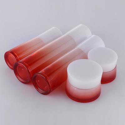 China 30g 50g 40ml 100ml 120ml Cosmetic Luxury Cosmetic Lotion Cream Skin Care Set Glass Red Bottle for sale