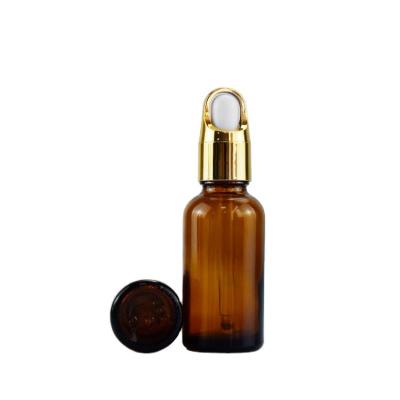 China Wholesale Sealed Personal Care Factory Price Essential Oil Glass Bottle Amber Aluminum Cap or Longsheng Plastic Glass Cap for sale