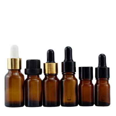 China Wholesale Factory Price Modern Style Personal Care Bottle Essential Oil Dropper Bottle Amber Glass Aluminum 10ml Cap Or Cap Plastic Screw Cap for sale