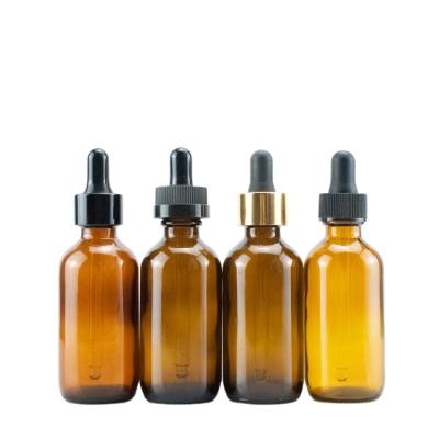 China Amber 15ml 30ml 60ml 120ml Boston Cosmetic Clear Blue Green Round Dropper Bottle 1oz 2oz 4oz 8oz 16oz Essential Oil Glass Bottles for sale