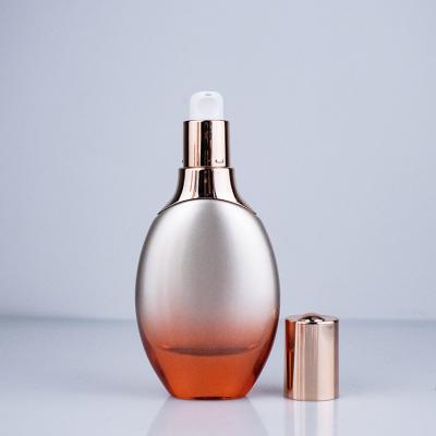 China Luxury Cosmetics 20 50 g 30 50 100 120 150ml Oil Empty Skin Care Dropper Glass Cosmetic Packaging Cosmetic Bottle With Pump for sale