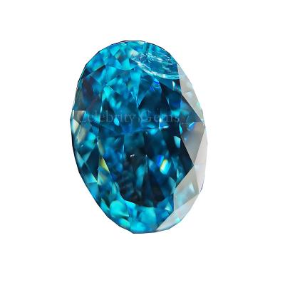 China Jewelry Production Crushed Ice Cut Oval Loose Stone Synthetic Gemstone Cubic Zircon For Jewelry for sale