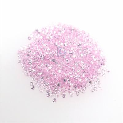 China Color Set Or Automatic Fire Machine Cut Around Brilliant Pink Synthetic Zircon Stones Price Per Gram Gemstone For Sale for sale