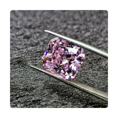 China Wholesale Color Play Or Fire Octagon CZ Loose Stones Cushion Cut Pink Zircon In China for sale