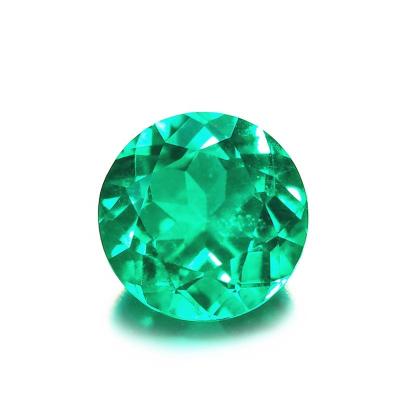 China Green Cut Color Play Or Fire Synthetic Lab Created Green Stone Hydrothermal Emerald for sale