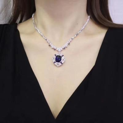 China Niche Brand Sapphire Necklace Women Fashion Ablefashion Jewelry 2022 for sale