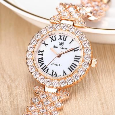 China Factory direct wholesale zircon ladies wristwatch band quartz watches lead free nickel free for sale