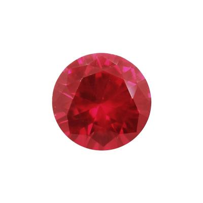 China Factory Wholesale Color Set Or Fire Polished All Sizes Round Synthetic Loose Gemstone Red Prices On Sale for sale