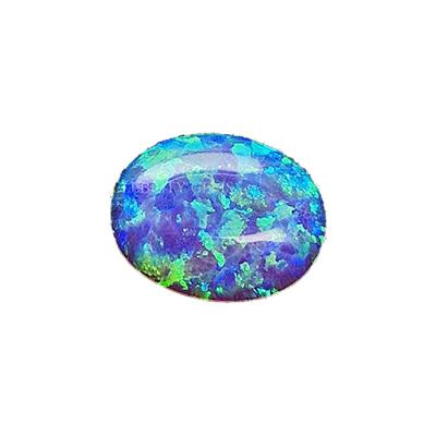 China Fire Opal Blue Flat Back Oval Color Or Synthetic Set For Wholesale Price Shape Jewelry for sale