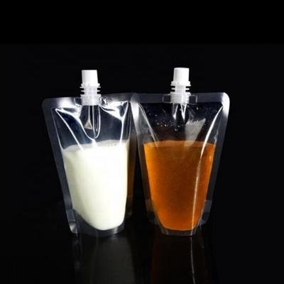 China Self-suction Spout Moisture Proof Bag Drink Compression Pouch Bag Liquid Transparent Sealed Clear Bag for sale