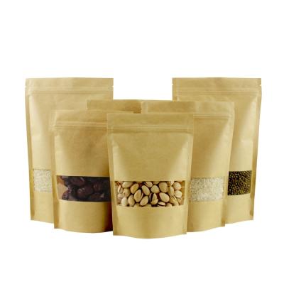 China Custom Coffee Moisture Proof Tea Pouch Plastic Printing Food Stand Up Bag Kraft Paper Packaging Bags With Zipper for sale