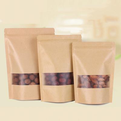 China food & Beverage Wrapping Paper Wrappers Clear Zipper Window Top Resealable Holder Coffee Chips Storage Package Bags Candy for sale