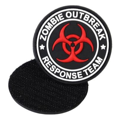 China Washable Custom Rubber Label Embossed Soft PVC 3D Patch For Bag for sale