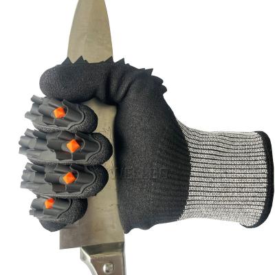 China Anti-smash Mechanic Hand Protection Level 5 Cut Heavy Duty Impact Resistant Work Safety Gloves for sale