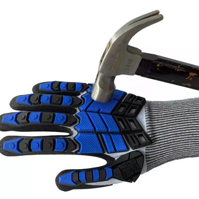 China Durable TPR Anti Mechanical Impact Cut Resistant Gloves For Outdoor Protection for sale