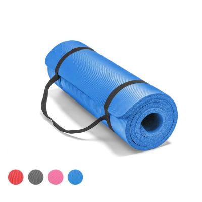 China Yoga Exercise Custom Printed Eco Friendly Organic NBR Yoga Mat 10mm for sale