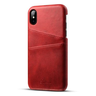 China Leather Case For iPhone X New Design Cell Phone Leather Case, Genuine Leather Phone Case Wallet Credit Card Cover for sale