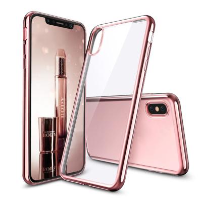 China Phone electroplating case for iphone case cell phone case for iphone X tpu cover for iphone X for sale