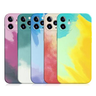 China New Creative Anti-fall Ink Phone Case TPU PC Phone Painting Cover For iPhone 13 12 Pro Max for sale