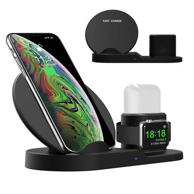 China 2021 10W Wireless Charging Dock New Products 3 in 1 Fast Wireless Charger Stand Wireless Charging Dock for sale