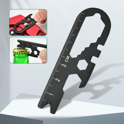 China Multifunction Outdoor Survival Keychain EDC Card Tools Portable Small Wrench for sale