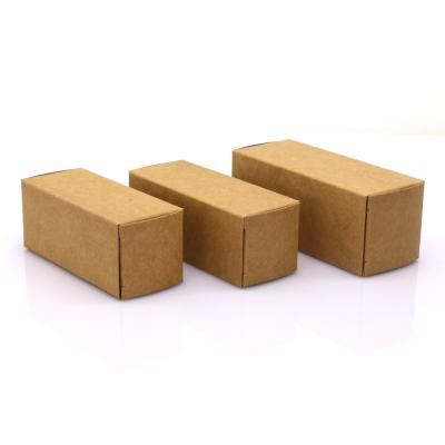 China 5ml 10ml 15ml 20ml 30ml 50ml 100ml Recyclable Essential Oil Dropper Bottle Packaging Brown Kraft Paper Boxes For Bottle for sale