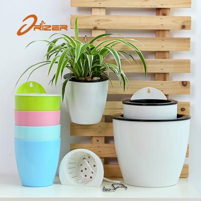 China Biodegradable Amazon Hot Plastic / Indoor Garden PP Self Watering Flower Pot Ebay Sellers For Plants for sale