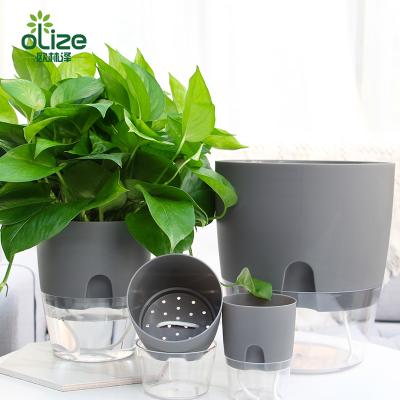 China Beautiful High Transparent ABS Series Lazy Home Flower Pot Fashion for sale