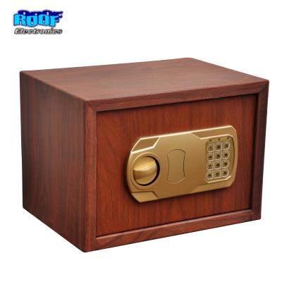 China Solid Steel WOOD EFFECT COATING LUXURY HOME AND OFFICE ELECTRONIC SAFE BOX for sale