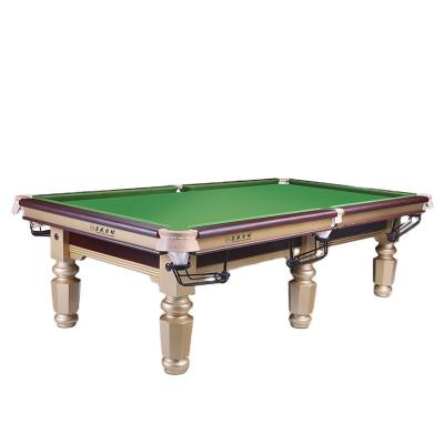 China 12ft Professional Leather Pocket Pool Pool Table Solid Steel Wood Billiard Table for sale