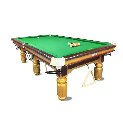 China Factory Wholesale Price Cowhide Pocket Professional Green Slate Cushion 12ft Pool Billiards Steel Pool Table for sale