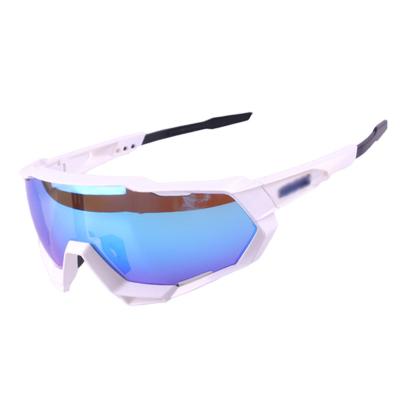 China Custom Oversized Anti UV Glass UV400 Polarized Sunglasses Sports Cycling Glasses for sale