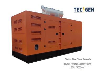 China Geluidsdichte generator 440 kW standby-generator met dieselmotor voor de bouw van energie Te koop