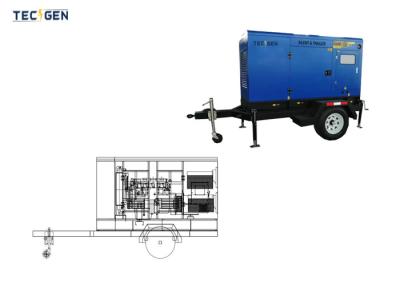 China 125kVA Mobile Trailer Generator Cummins Diesel Genset With Trailer For Towed Operation By Car for sale