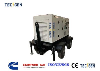 China Mobile Generator Trailer Type Cummins Diesel Genset 40kW / 50kVA With 2/4 Wheels zu verkaufen