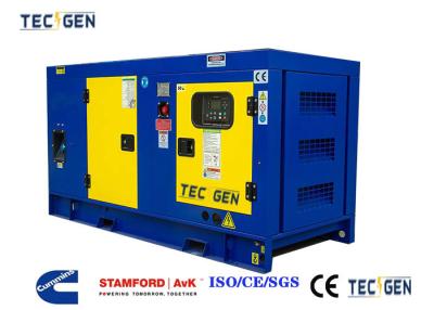 China 35kW motor diesel Genset Generador de Cummins silencioso con techo súper silencioso para el uso de energía del banco en venta