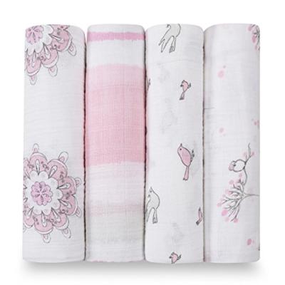 China Muslin Orgainc Cotton Anti-pilling 100% Baby Wrap Blanket Wrap for sale